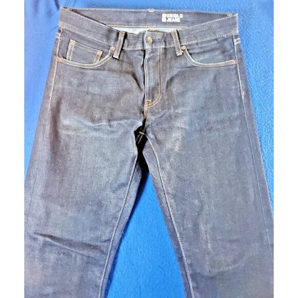 Uniqlo Selvedge Denim Jeans Slim Fit Pants Yellow Stiches Women's Size 30 - Picture 2 of 16